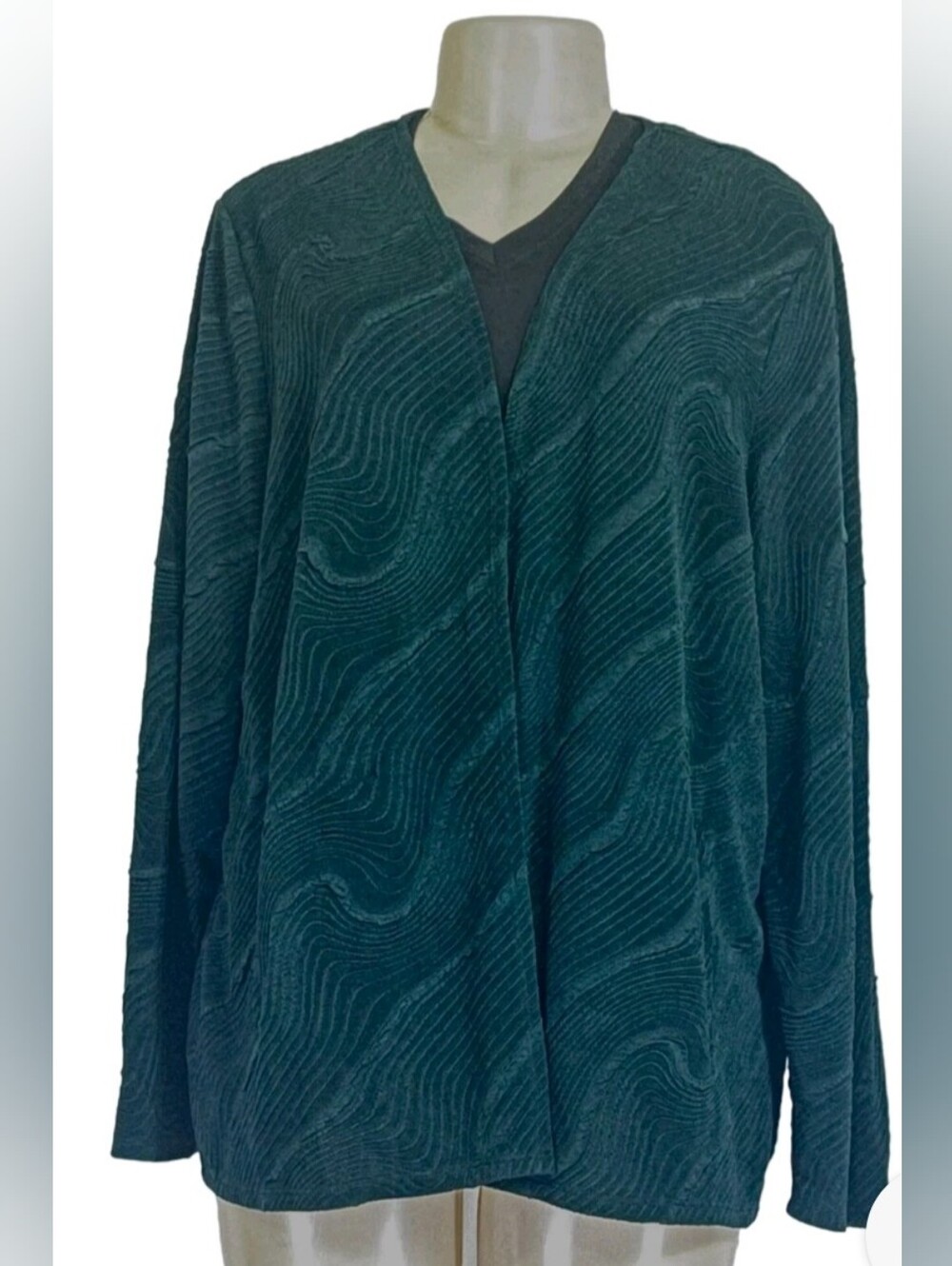 Chicos Textured Travelers Collection Cardigan- Plus Size 2